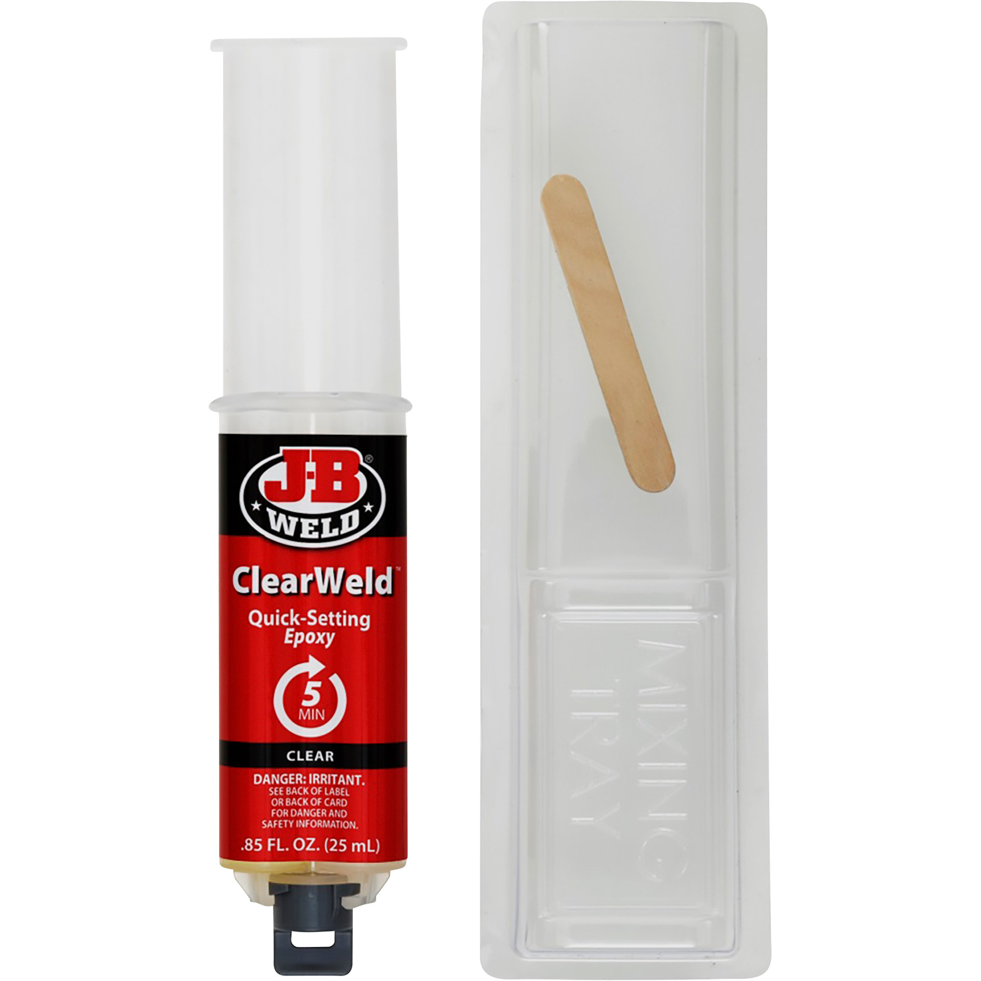 JB Weld ClearWeld Epoxy Syringe, 0.85-Oz. Tube